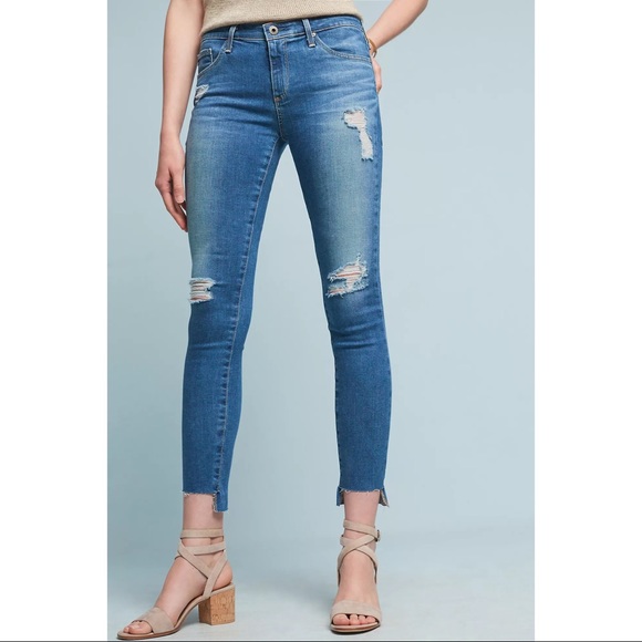 Anthro AG The Middi Mid-Rise Skinny Ankle Jeans - Picture 1 of 16